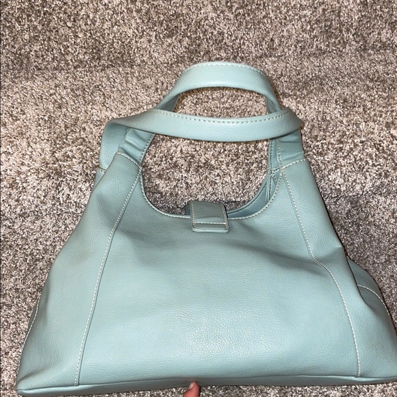 Nine West Light Blue Tote Bag with matching wallet and keychain - Picture 2 of 4